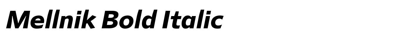 Mellnik Bold Italic image